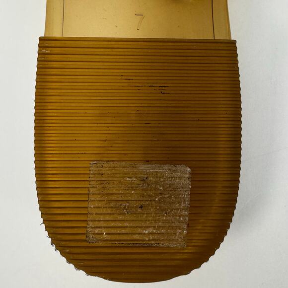 Tory Burch Mini Miller Jelly Thong Flip Flops Sandals Light Brown Clear Size 7 - Picture 9 of 10